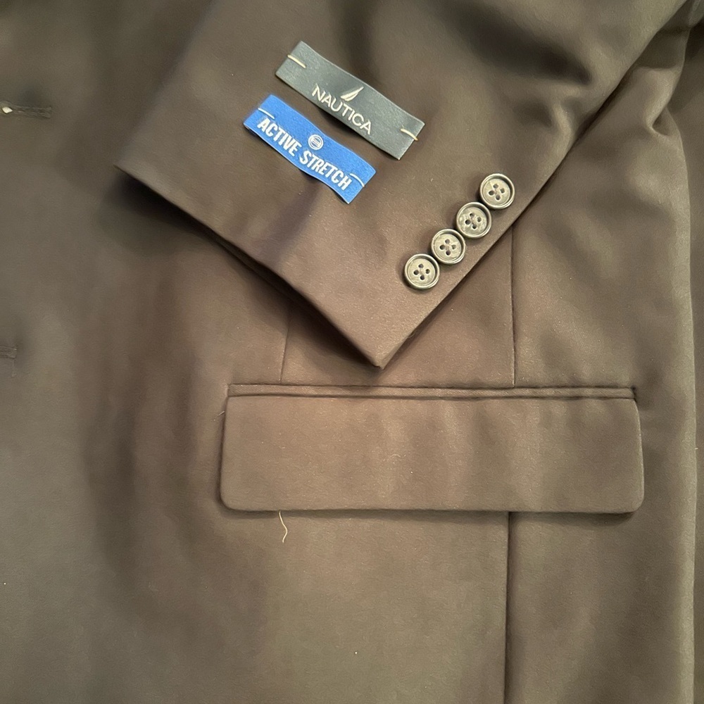 NWT Nautica Ashton Bi-stretch black suit jacket size 44R - Picture 8 of 11